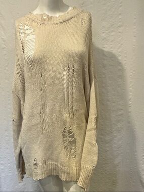BDG Urban Outfitters Distressed Open Knit Sweater M